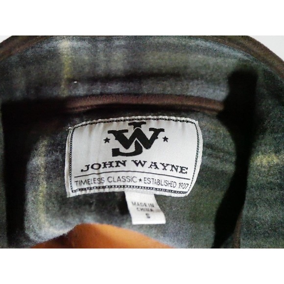 John Wayne Green Gray Fleece Pullover Small Polyester - Picture 7 of 11